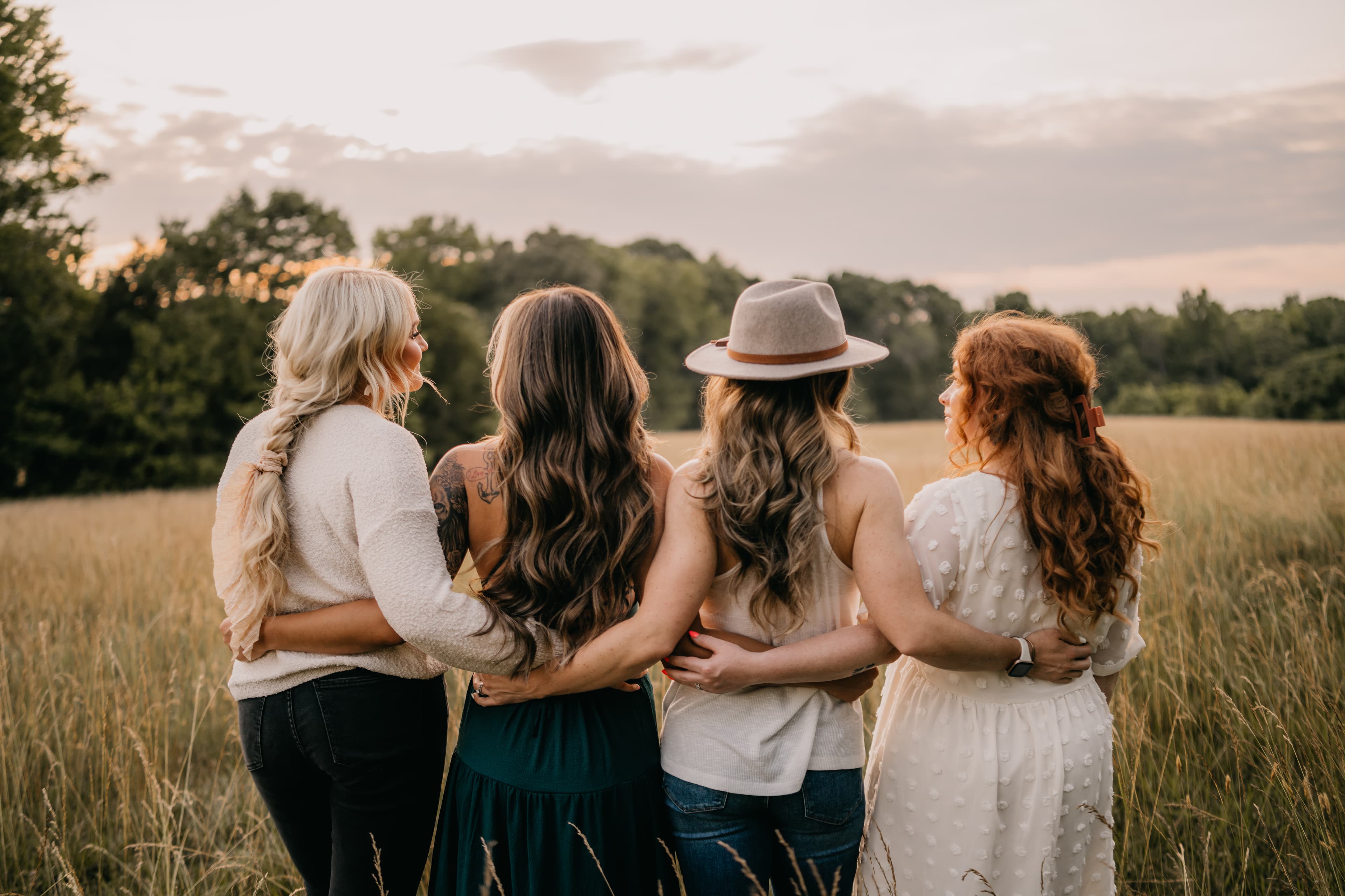 Group of women standing in a field